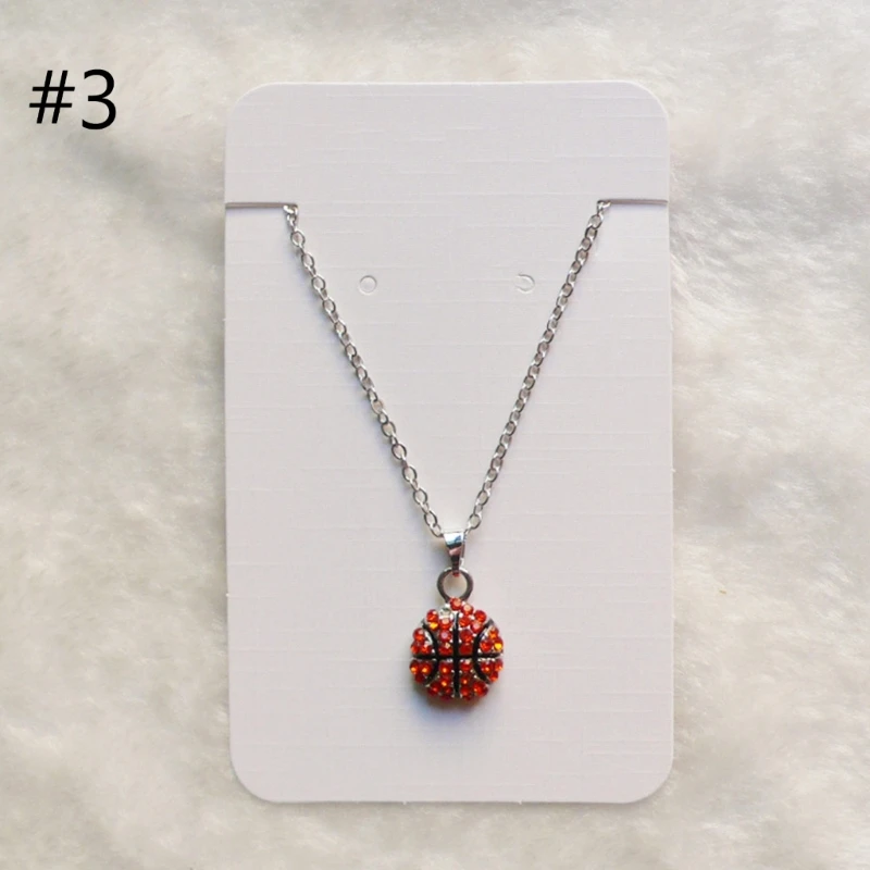 Sports Ball Pendant Basketball Necklace Necklace Softball Clavicle Chain D5QB image 5