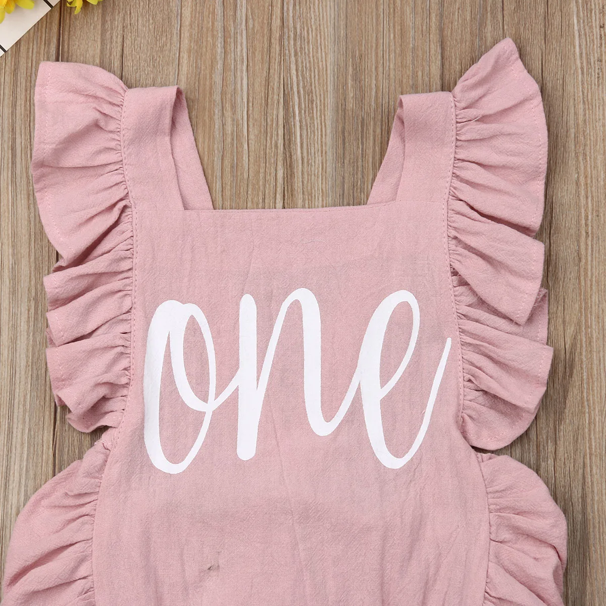 Baby Girls 1st Birthday Outfit One Year Old Birthday Clothes First Birthday Bodysuit Summer Sleeveless Jumpsuit