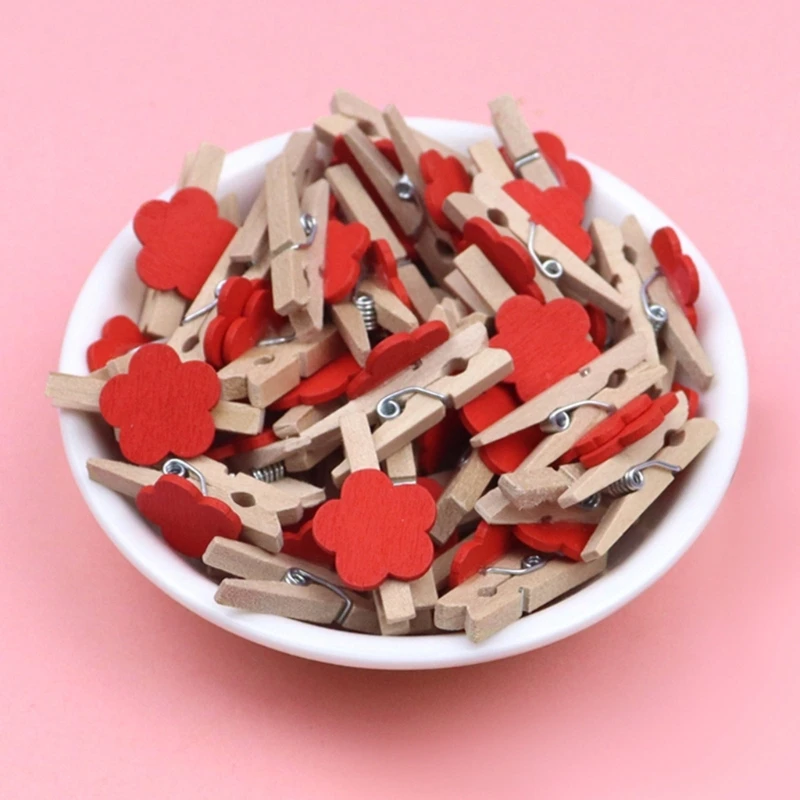 50 ชิ้นคลิปไม้ขนาดเล็กมัลติฟังก์ชั่นที่ใช้งานได้