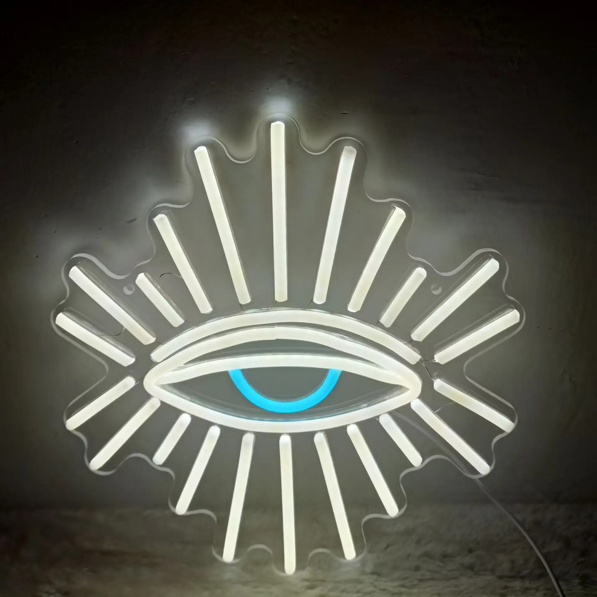 LED ضوء النيون عيون النيون علامات جدار ديكور لغرفة النوم غرفة الألعاب عيد الميلاد عيون حفلة أضواء ديكور جمالية الفن هدية للطفل