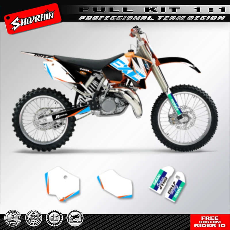 

Мотоциклетные графические фоны Sawrain, наборы наклеек для KTM SX SXF 2003 2004 EXC 2004 007