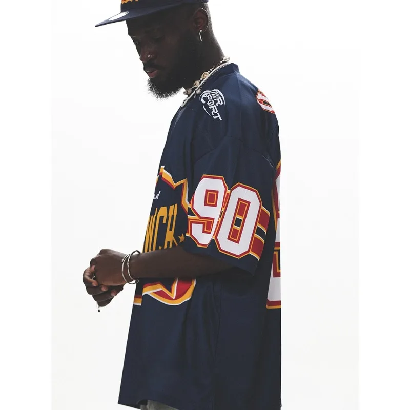 Street Sweatshirt 3D Printed Short Sleeve Clothing Men's American Hip Hop Graphic Gothic V-Neck Short Sleeve Comfort Top