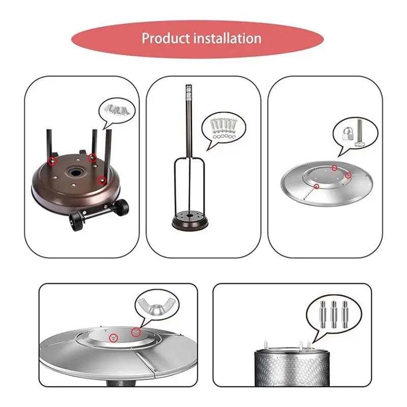 Replacement Hardware For Propane For Outdoor Space Heater-Bolt& Nut Set-For Patio Heater Accessories