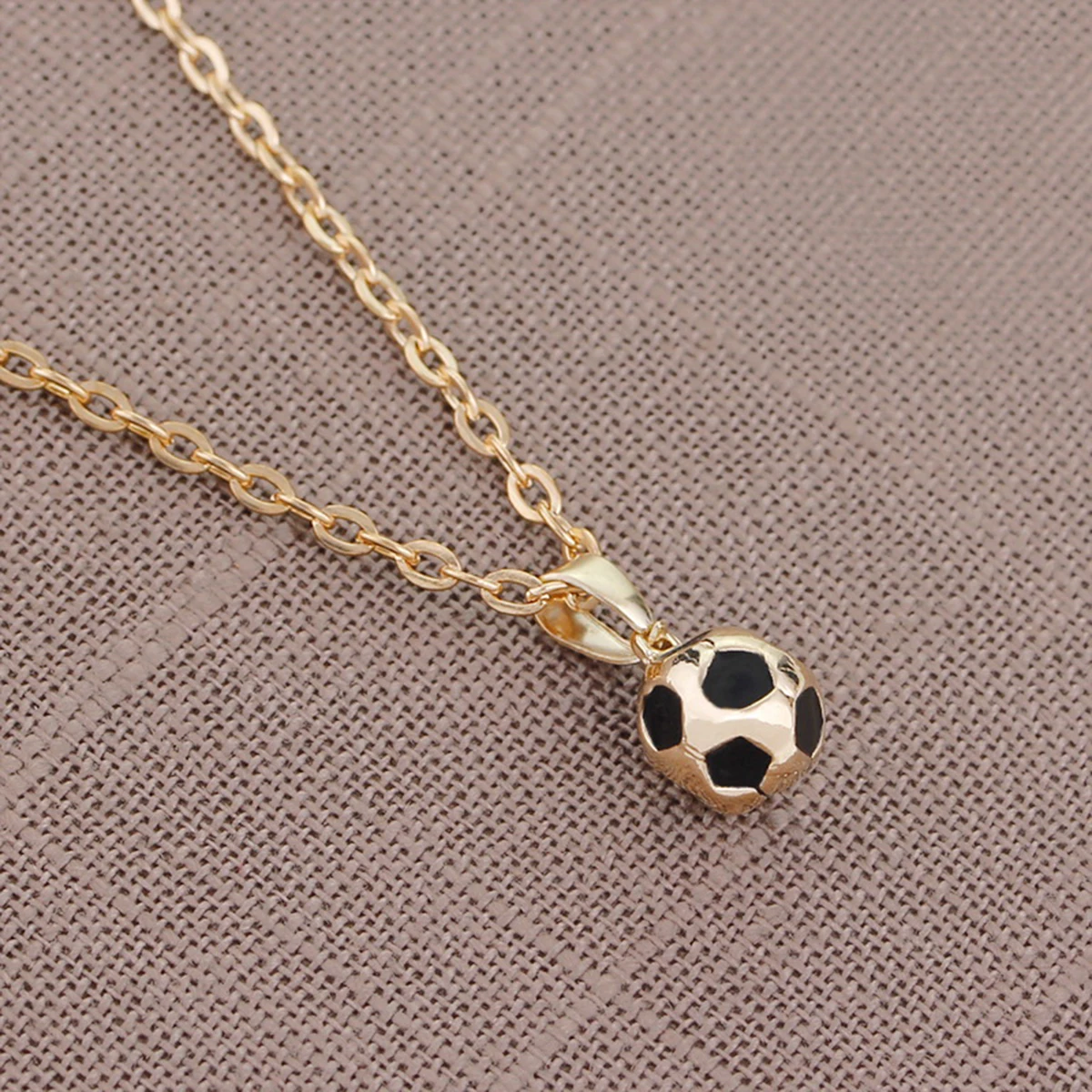 

2Pcs Eco-Friendly Football Shape Necklace Unique Jewelry Set Creative Gift For Men