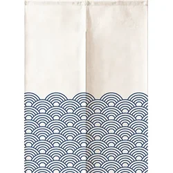 Japanese Style Splited Door Curtain Partation Blackout Room Divider Double Opening Door Curtain Lzakaya Restaurant