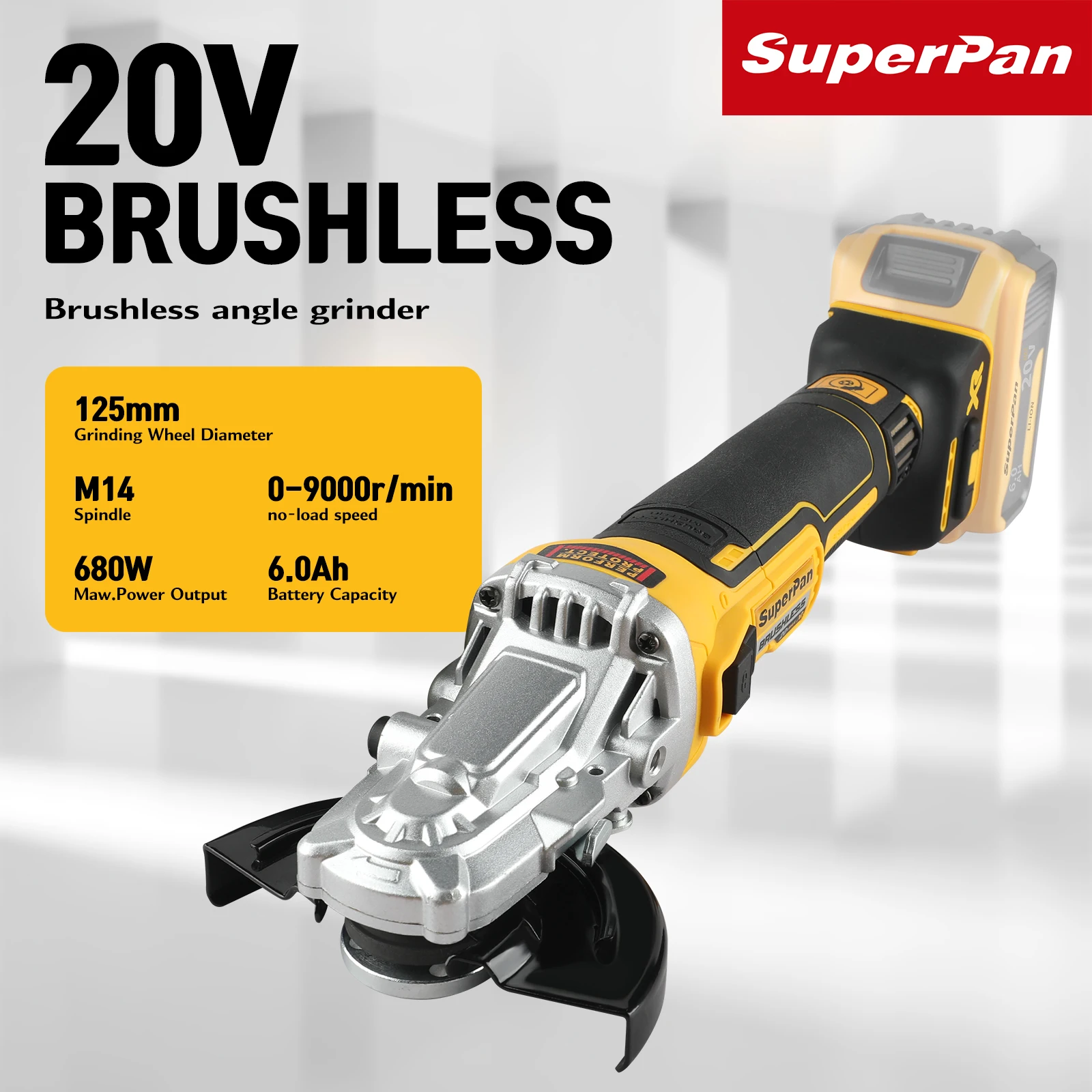 

superpan405FN 18V Max XR Brushless Cordless Angle Grinder - 125mm, 8500 RPM, Cutting & Polishing, Rechargeable Handheld Tool