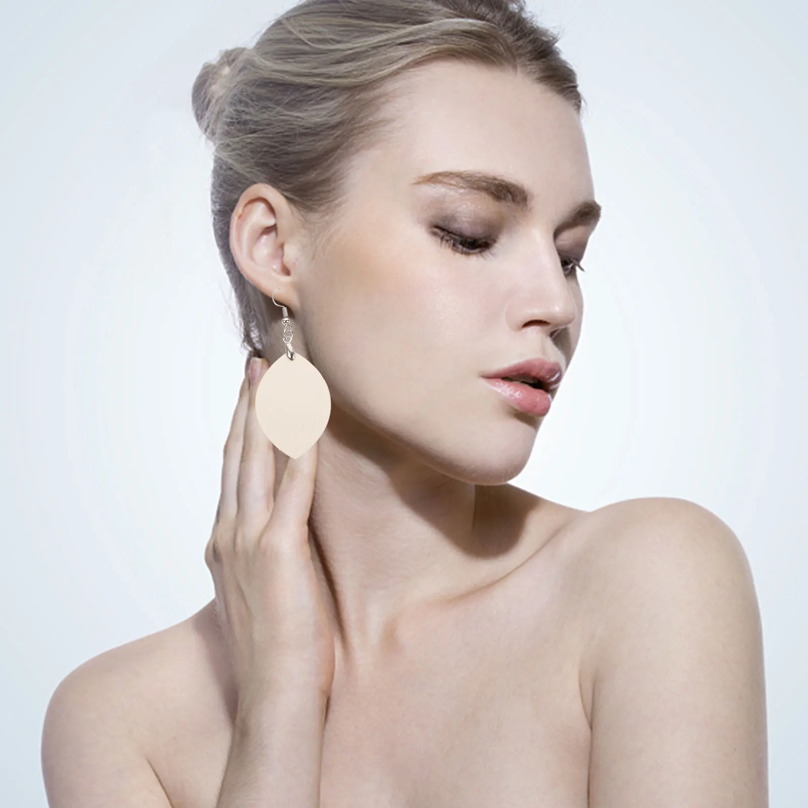 1Set Sublimation Earring Blanks DIY Handmade Earrings Kit Lightweight Paintable Wooden Blanks for Jewelry Making Gift Supplies