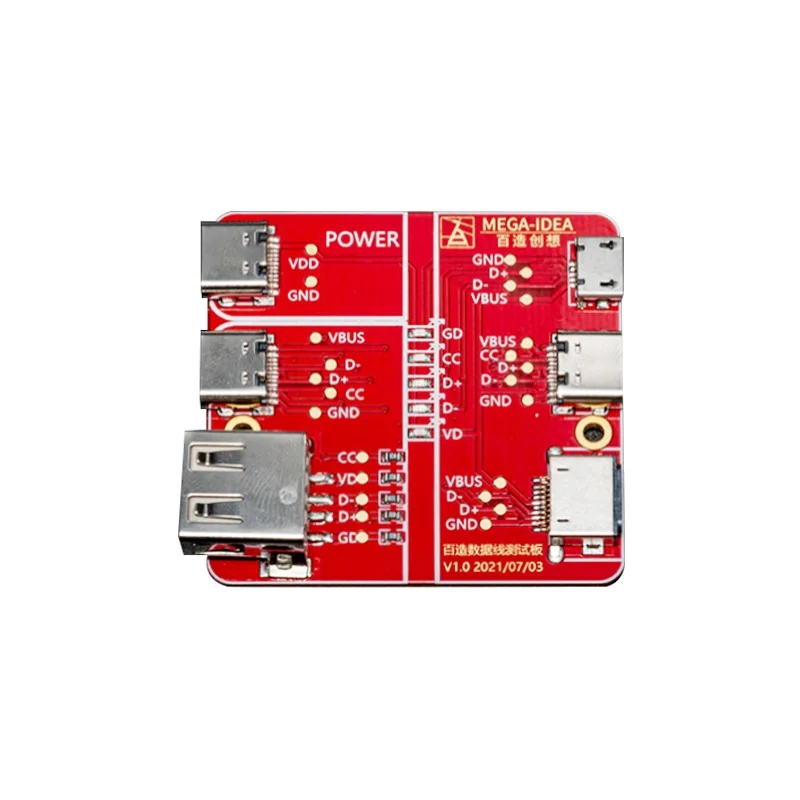 Qianli Quanli Mega IDEA كشف الكابلات تستر مجلس USB الإضاءة نوع C المصغّر USB V8 سلك خط اختبار أداة تحقق مفتوحة قصيرة