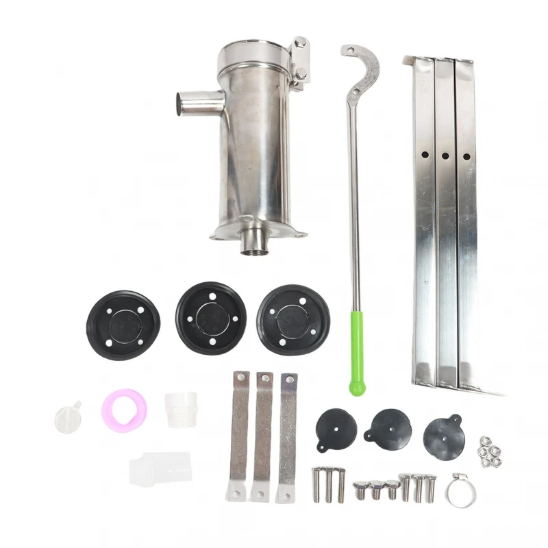 Pompe d'aspiration pompe de puits manuelle avec support pompe à eau à secousse manuelle en acier inoxydable pour maison jardin cour ascenseur d'aspiration de 8M