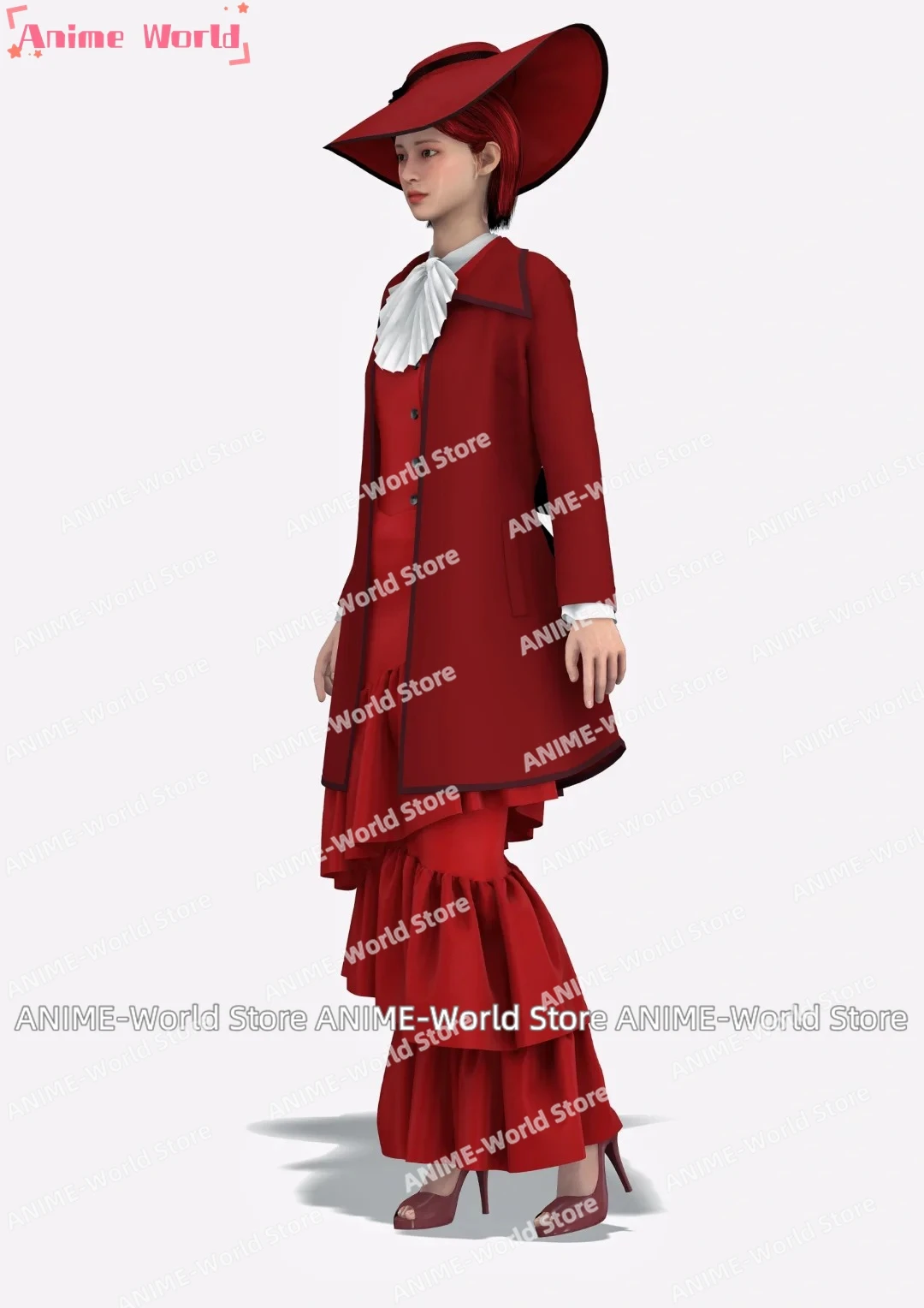 أزياء تنكرية للنساء ، فستان تأثيري ، بالغ ، ملابس كوس ، بتلر أسود ، أنجلينا أحمر ، لانا أحمر ، أي حجم ، هالوين ، حجم مخصص #5