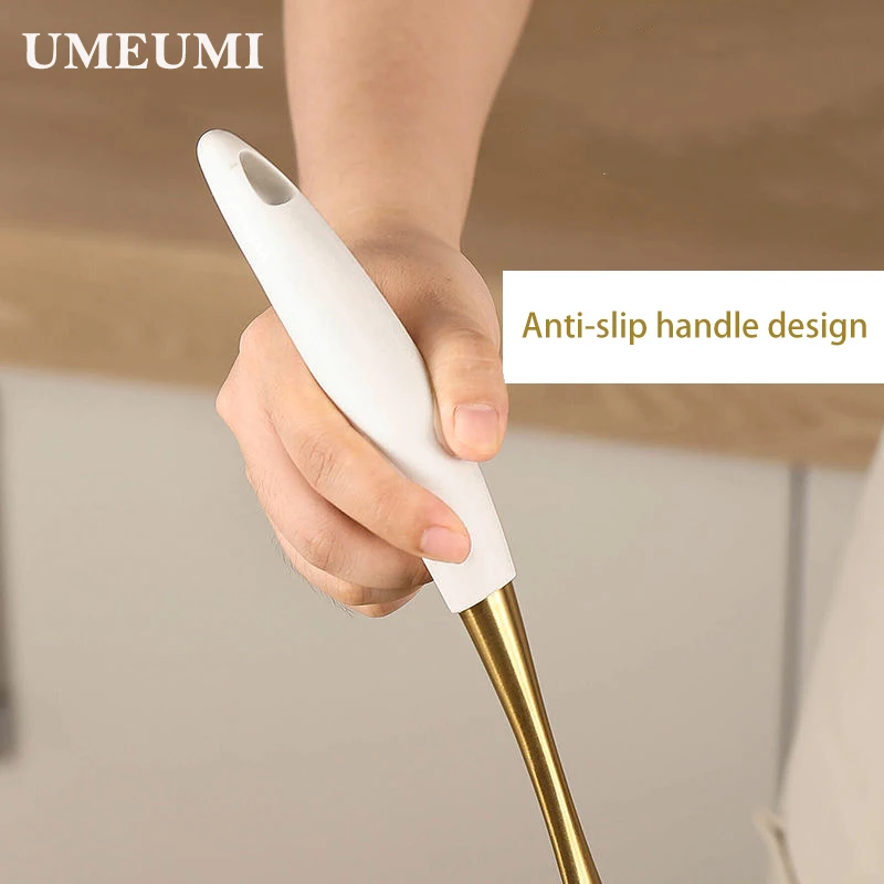 UMEUMI Cooking Spatula 8 Pcs Golden White Silicone kitchenware Utensils Cooking Set Soup Spoon Frying Pan Spatula Universal Tool