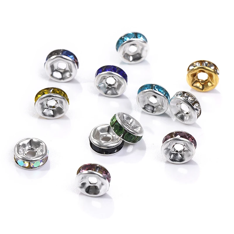 200pcs Fashion 6mm Drill Rings Bead charms Jewelry Making Fit DIY handmade Earrings necklace bracelet Crafts