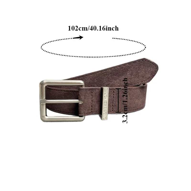 Trendy Satin-Finish Faux Fur Buckle Belt Sophisticated  Minimalist Versatile and Elegant Women's Dress Belt Accessory