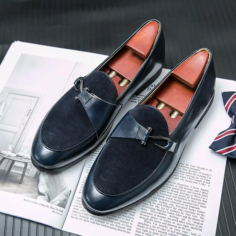 Derby-Chaussures décontractées en cuir pour hommes, chaussures à plateforme noire, robe d'affaires britannique, fête, mariage, nouveau