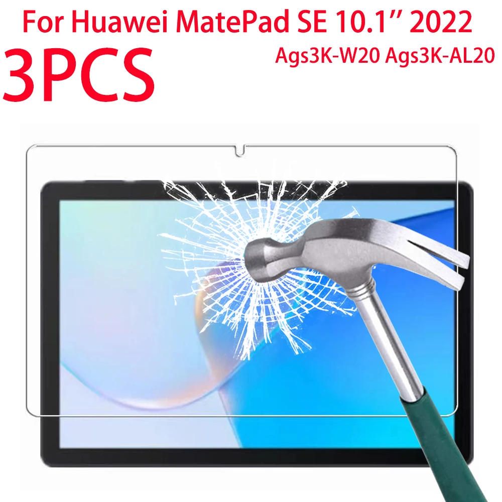 3 Packs 9H Tempered Glass Screen Protector For Huawei MatePad SE 10.1 inches 2022 Ags3K-W20 Ags3K-AL20 protective film