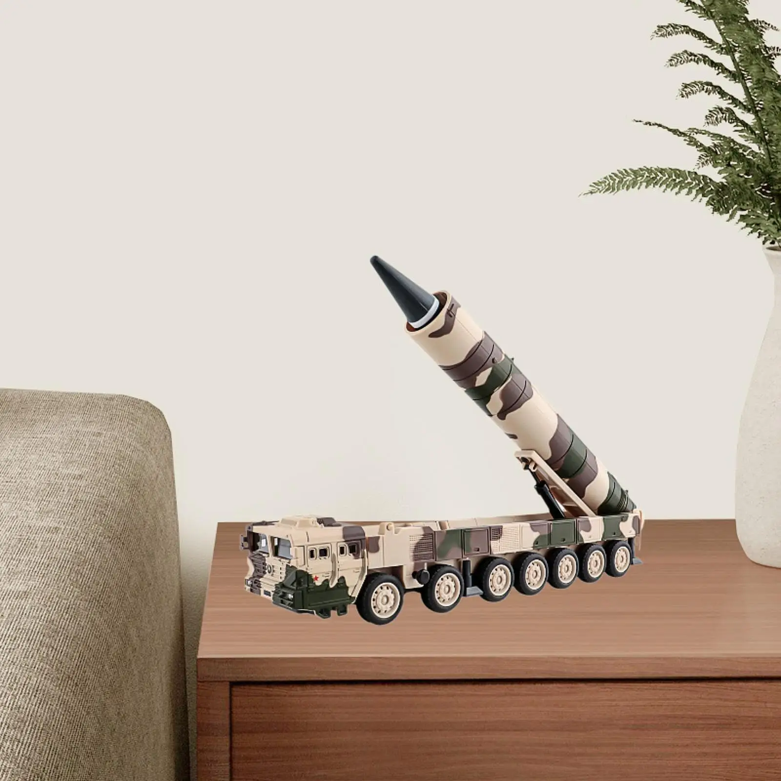 Vehículo de Combate de Aleación Metálica a Escala 1:50, Juguete con Lanzador, Modelo Decorativo para el Hogar, Regalo para Niños, Hombres, Adultos y Niños, Regalos de Cumpleaños