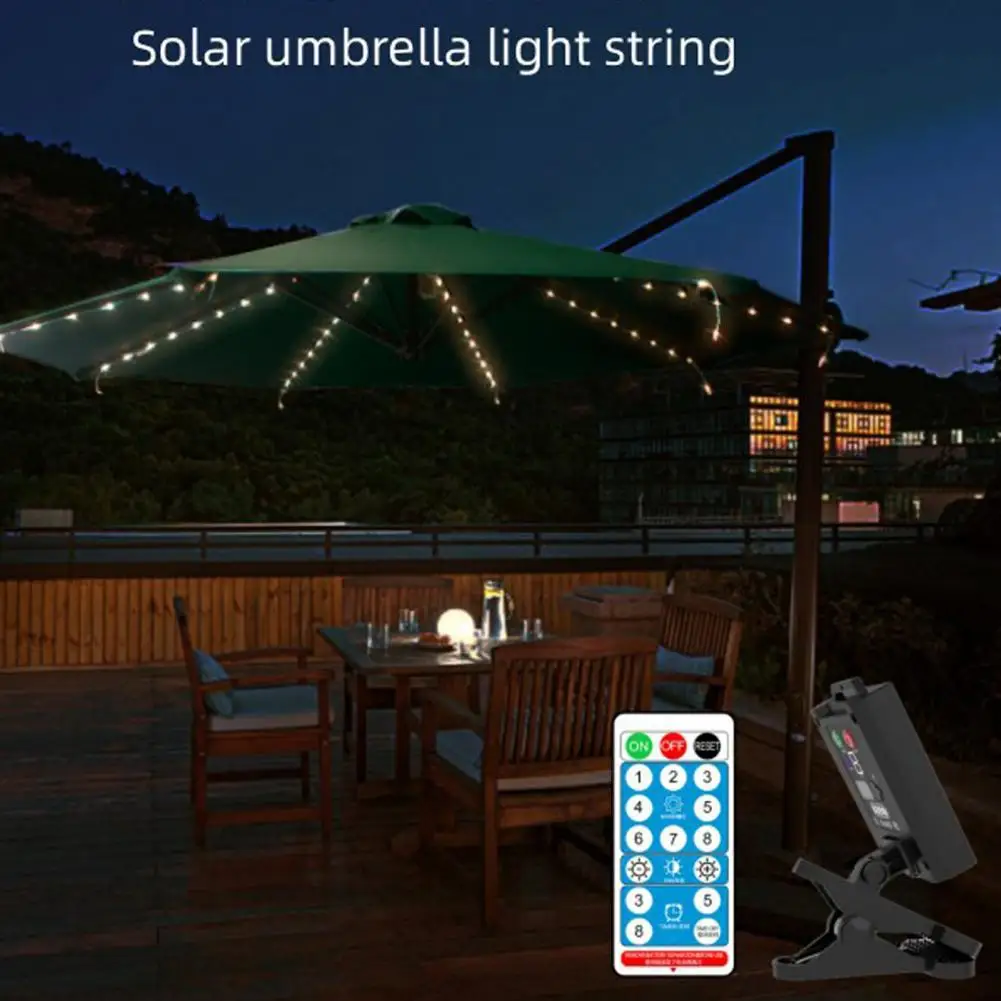 Automatic Umbrella Light Waterproof Led Umbrella Light with Dimmable Auto On/off Remote Control for Outdoor Patio Parties