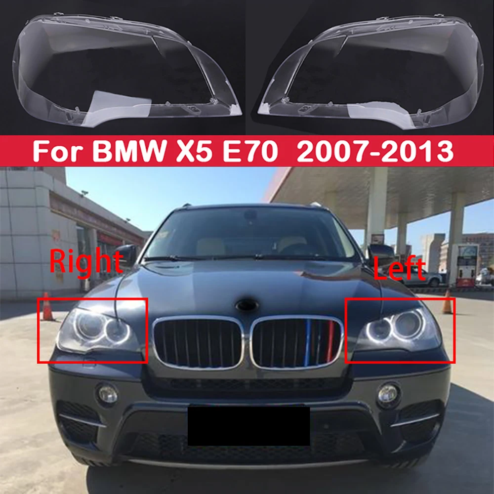 

Автомобильная крышка объектива Сменное прозрачное стекло для фар BMW 5 серии X5 E70 2007-2013 Faros Delanteros оболочка автомобильные аксессуары