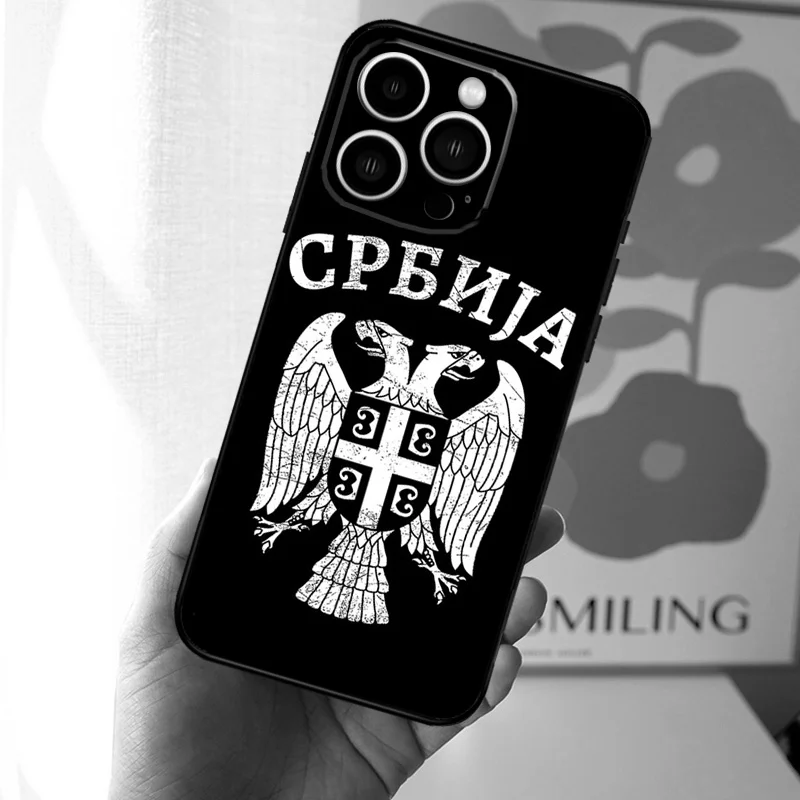 Flag of Serbia Serbian Phone Case For iPhone 16 15 11 13 12 14 Pro Max Mini X XR XS 7 8 Plus Soft Cover
