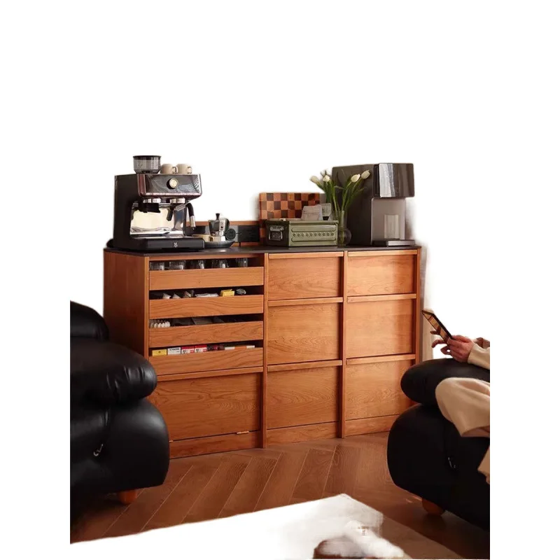 خزانة غرفة المعيشة، خزانة شمالية منخفضة، خزانة جانبية من الخشب الصلب، خزانة قهوة، خزانة جانبية بخط عظمي