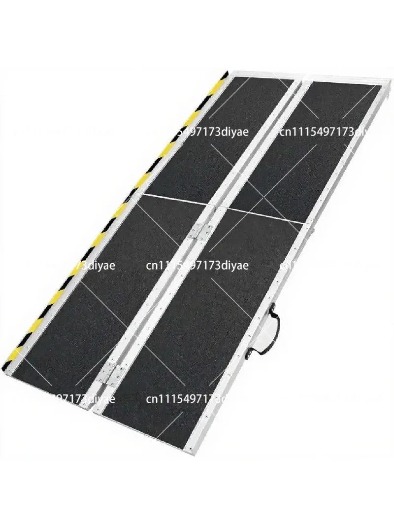 Portable Aluminum Folding Ramp, 600Lbs Capacity, 6ft L x 29in W, Heavy Duty Loading Ramp