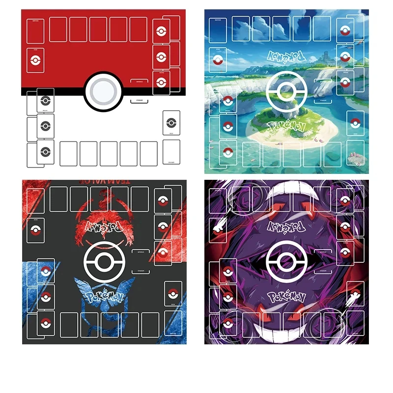 Für Pokemon-Karten Sylveon PTCG Spielmatte Doppelspieler-Sammelkarten-Kampfmatte Rutschfeste Gummimatte für TCG Yu-Gi-Oh Sammelkartenspiele
