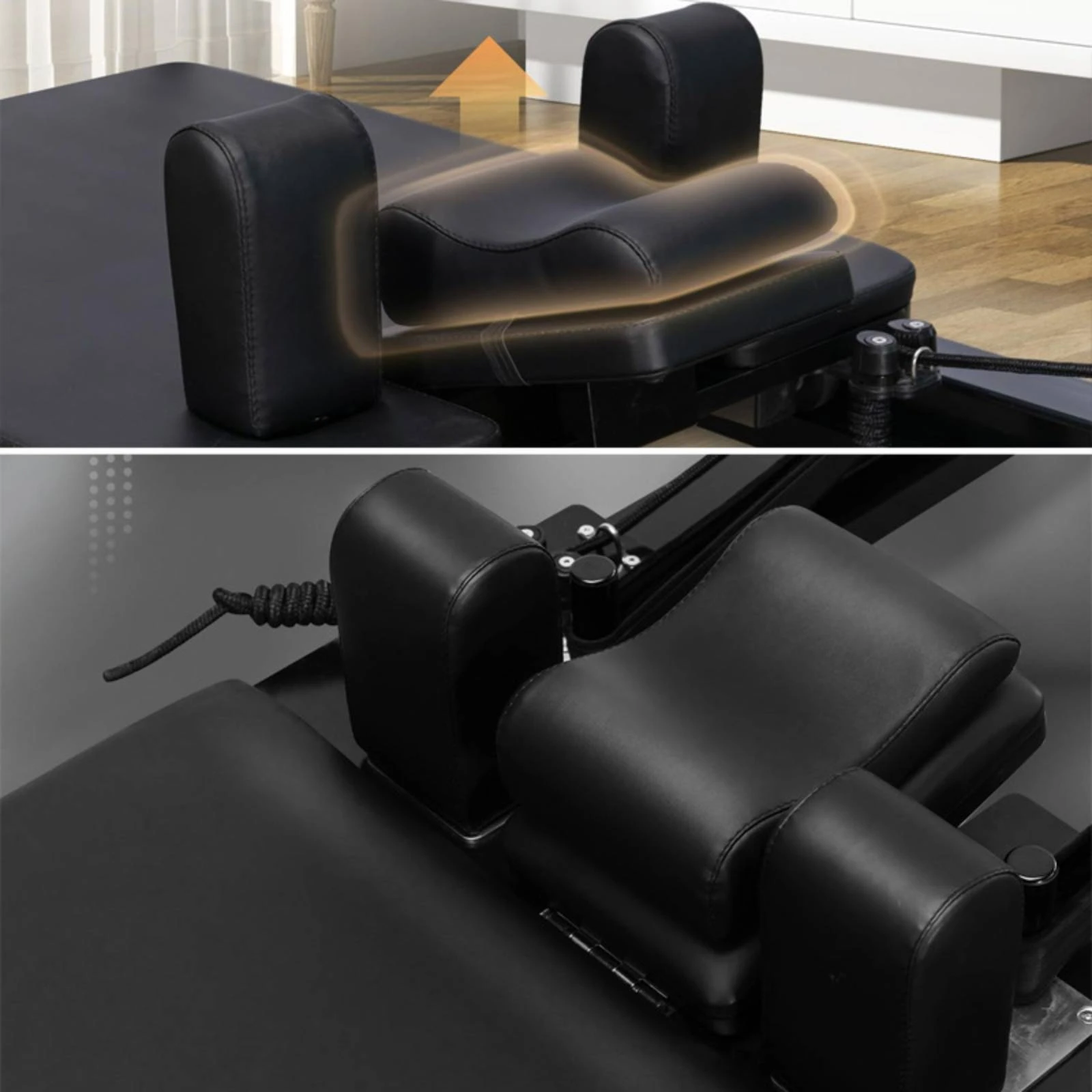 Coussin de soutien pour la tête et le cou pour Pilates Reformer, coussin de Pilates de soutien avec sangle, coussin avec bande élastique, facile à nettoyer, doux