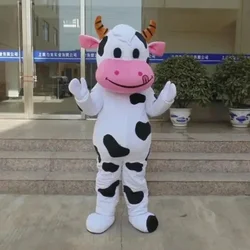 Cute Cow Mascot Costume Adult Cosplay Milk Cows Cartoon Character Outfit Suit Advertising Animal Carnival Costumes