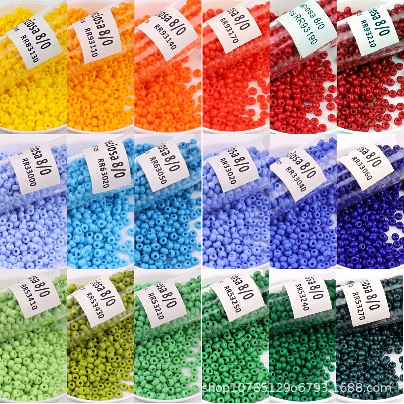 2/3/4 mm Czech Preciosa natural glass rice beads, uniform size porcelain beads DIY jewelry bracelet beads