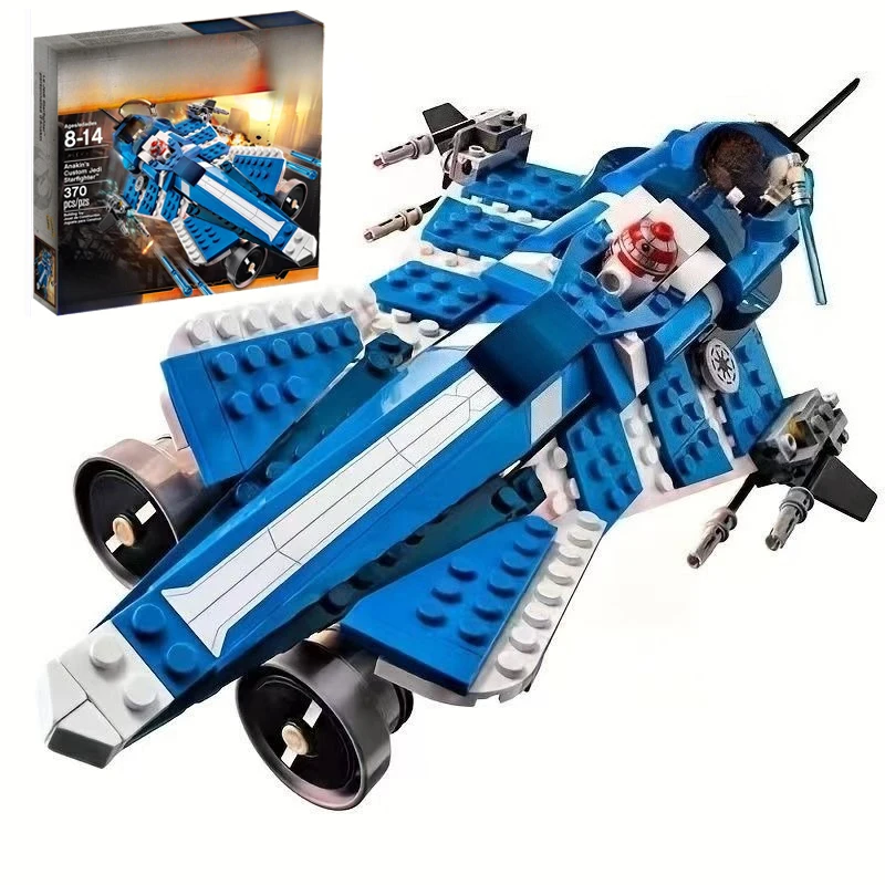 

370PCS Space War Anakin's Custom Jedi Starfighter Building Blocks Space Movie Bricks Sets Adults Toy Gift For Kid Adult Boy