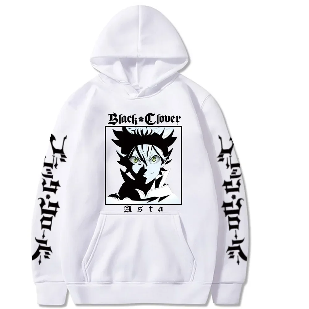 Black Clover Asta Eyes Fashion Japan Anime Hoodies Pullover Harajuku Manga Vintage Clothes Winter Oversized Hooded Sweatshirts