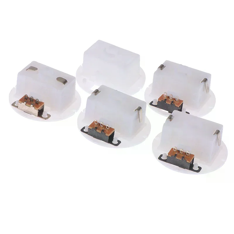 Caja de batería con base redonda y interruptor para AG13, compartimento para botones, base para manualidades, estuche de almacenamiento para baterías, compartimentos para baterías, 5 uds.