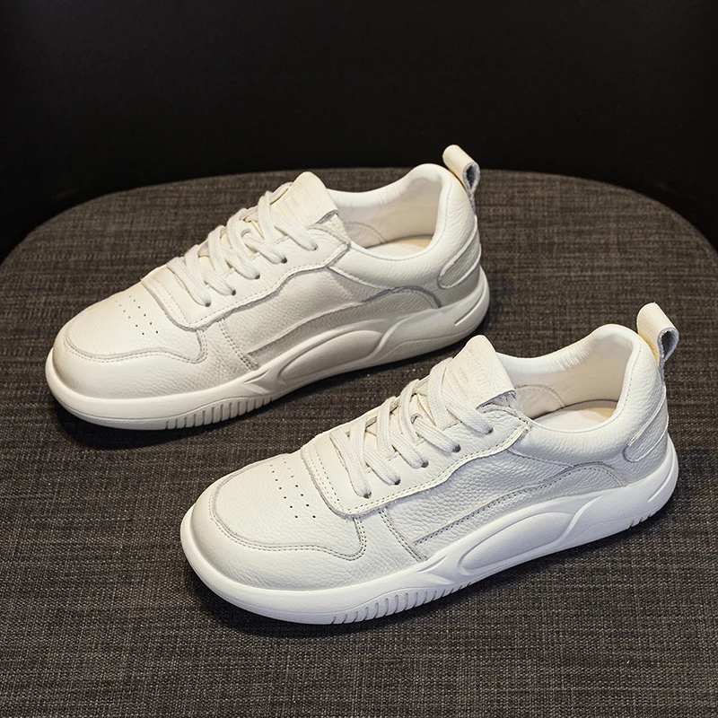 Zapatillas Deportivas Casuales de Verano para Mujer, Zapatos para Caminar Suaves y Cómodos de Cuero Genuino, Zapatos de Talla Grande para Mujer, Zapatos Blancos de Primavera para Mujer
