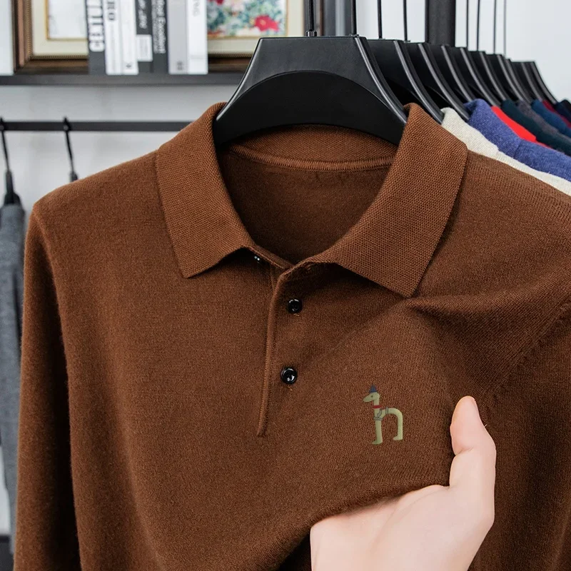 مصمم جودة الرجال التلبيب هود طويلة الأكمام تريكو الخريف جديد بلون غرامة الكلب طباعة سترة الأعمال ملابس رجالية غير رسمية #2