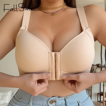 Fall Sweet Plus Size  Front Closure  Seamless Breathable bras