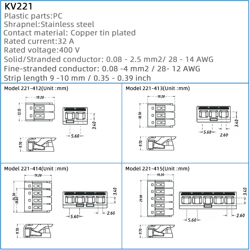 Wire Connector Combination 86pcs Universal Compact Terminal Block Lighting Wire Terminal Home Plug-in Wire Equalizer