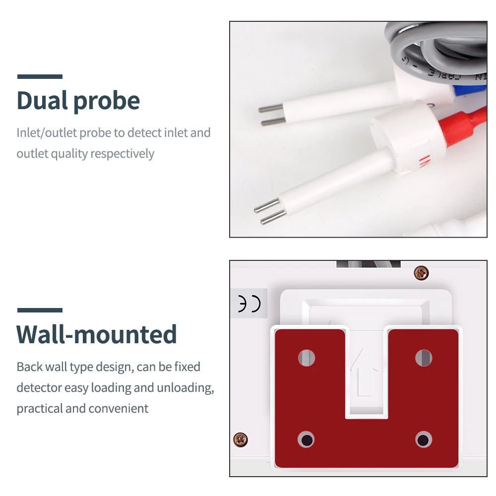 Digital Water Quality Tester Dual Probe TDS EC Meter Range PPM Tester Total Dissolved Solids Monitor For Fish Tank Aquarium