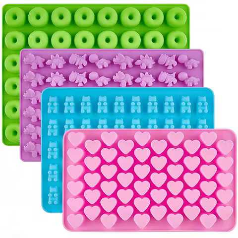 50 grid gummy bear dinosaur donut mold silicone mold chocolate candy making mold DIY baking decoration tool cake