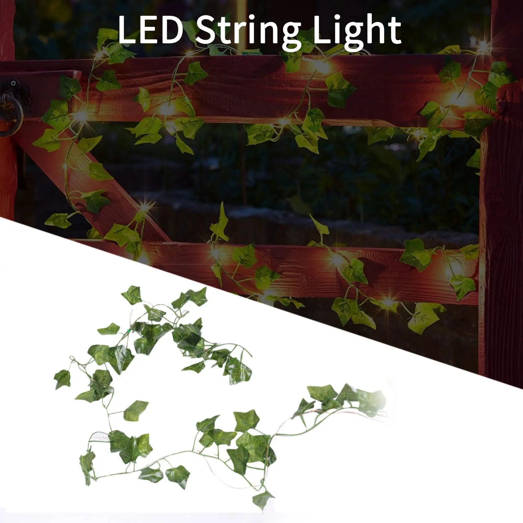 Solar Lights Maple Leaf Fairy Lights Waterproof Outdoor Garland Solar Lamp Christmas for Garden Decoration-5M 50LED