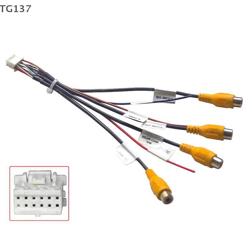 1 Pcs DIY Accessories For Android Head Unit With Built-in 360 Panoramic Camera System 12Pin Cable Adapter