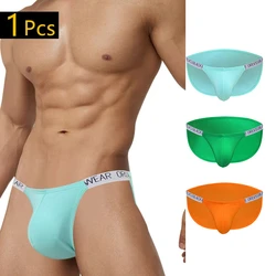 ORLVS Mens Underwear Sexy Men Briefs Slip Cotton Men's Panties Gay Low Waist Breathable U Convex Men Underpants OR678