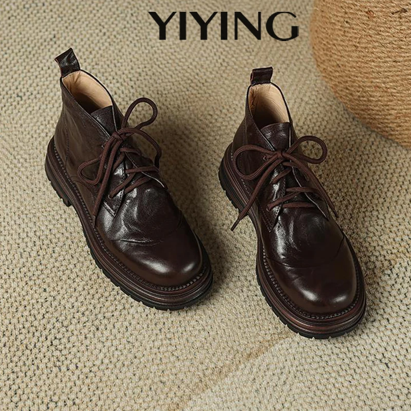 Botas de caballero de diseñador de lujo para Mujer, Botas a media pantorrilla de cuero PU marrón de otoño, Botas de tacón grueso sin cordones para montar, Botas para Mujer2025