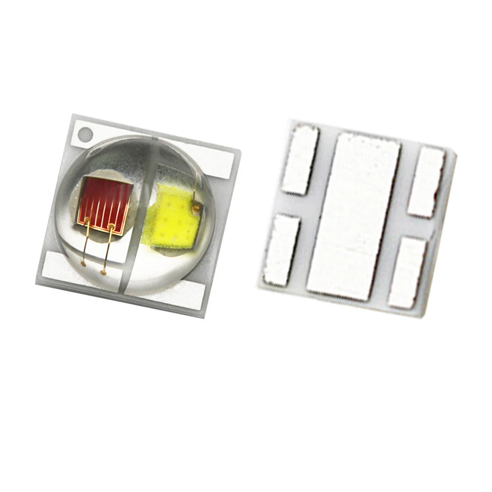 50pcs 3535 Dual Color LED Diodes High Power LED Chip 2W 2x1W White Yellow Red Green Blue UV Warm White For Bicyle Car Light
