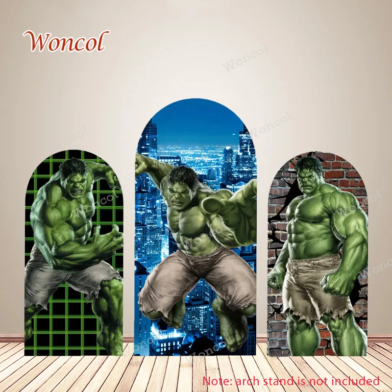 

Hulk Smash Arch Backdrop Boy Birthday Baby Shower Backdrop Disney Avenger Superhero Double-Sided Arch Cover Party Photo Prop