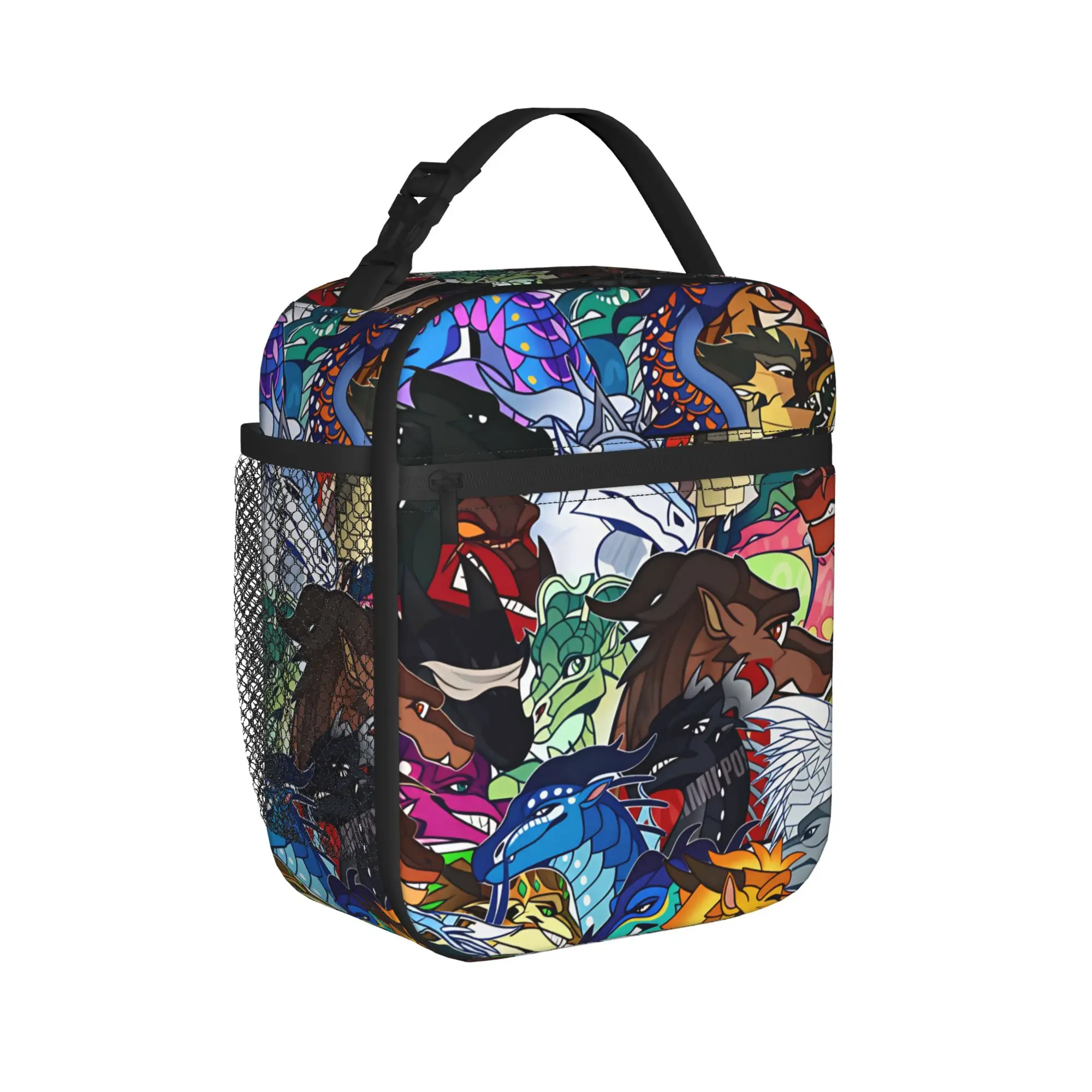 Wing Of Fire dragons Lunch Bag  Fun Lunch Box School Convenient Tote Food Bags For Men Waterproof Print Cooler Bag