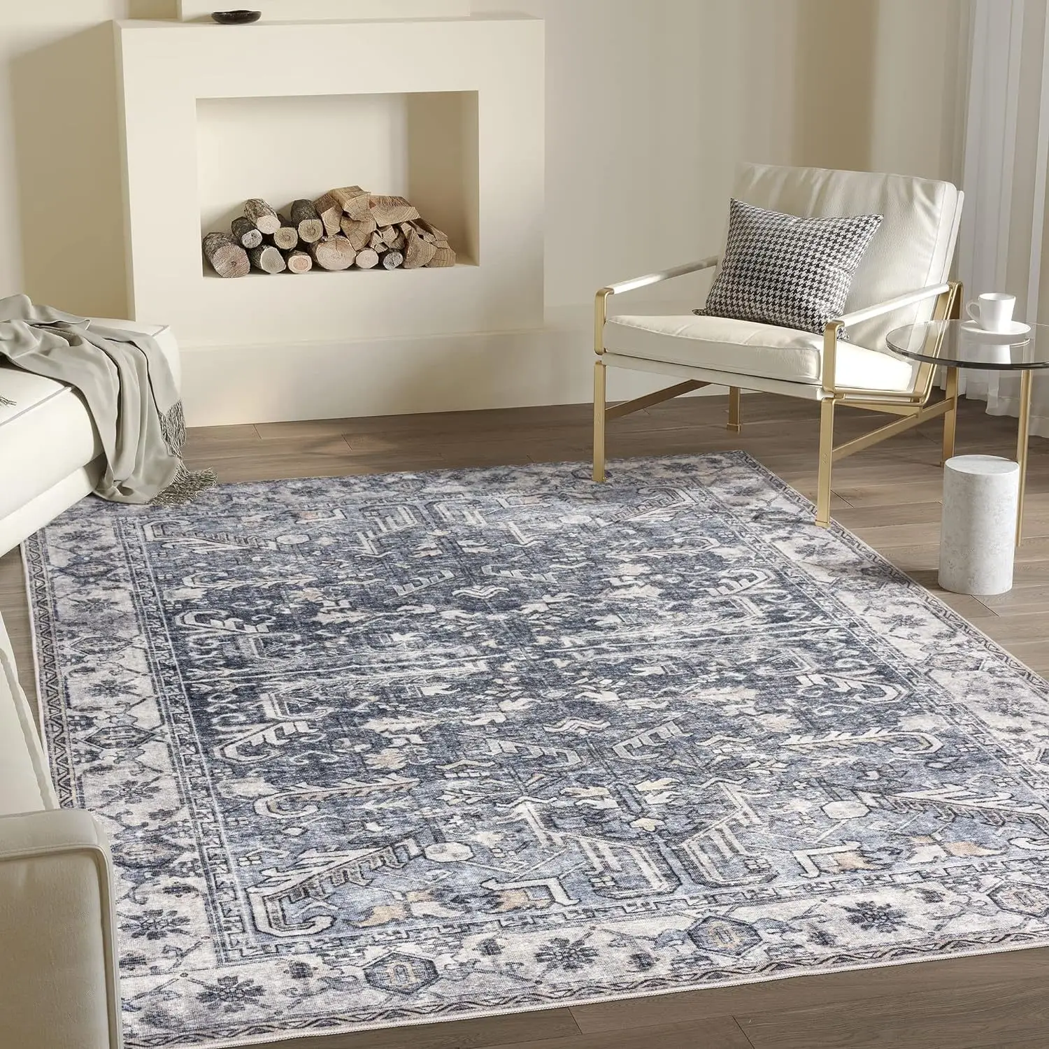 Marokkanische Waschung Nachahmung Kaschmir Teppich Wohnzimmer Couchtisch Matte Schlafzimmer Bett Decke Amerikanische Retro Matte