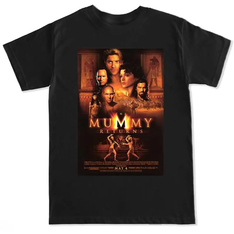 THE MUMMY RETURNS FRASER 1990 90S EGYPT FUNNY CLASSIC MOVIE FILM MENS  T shirt