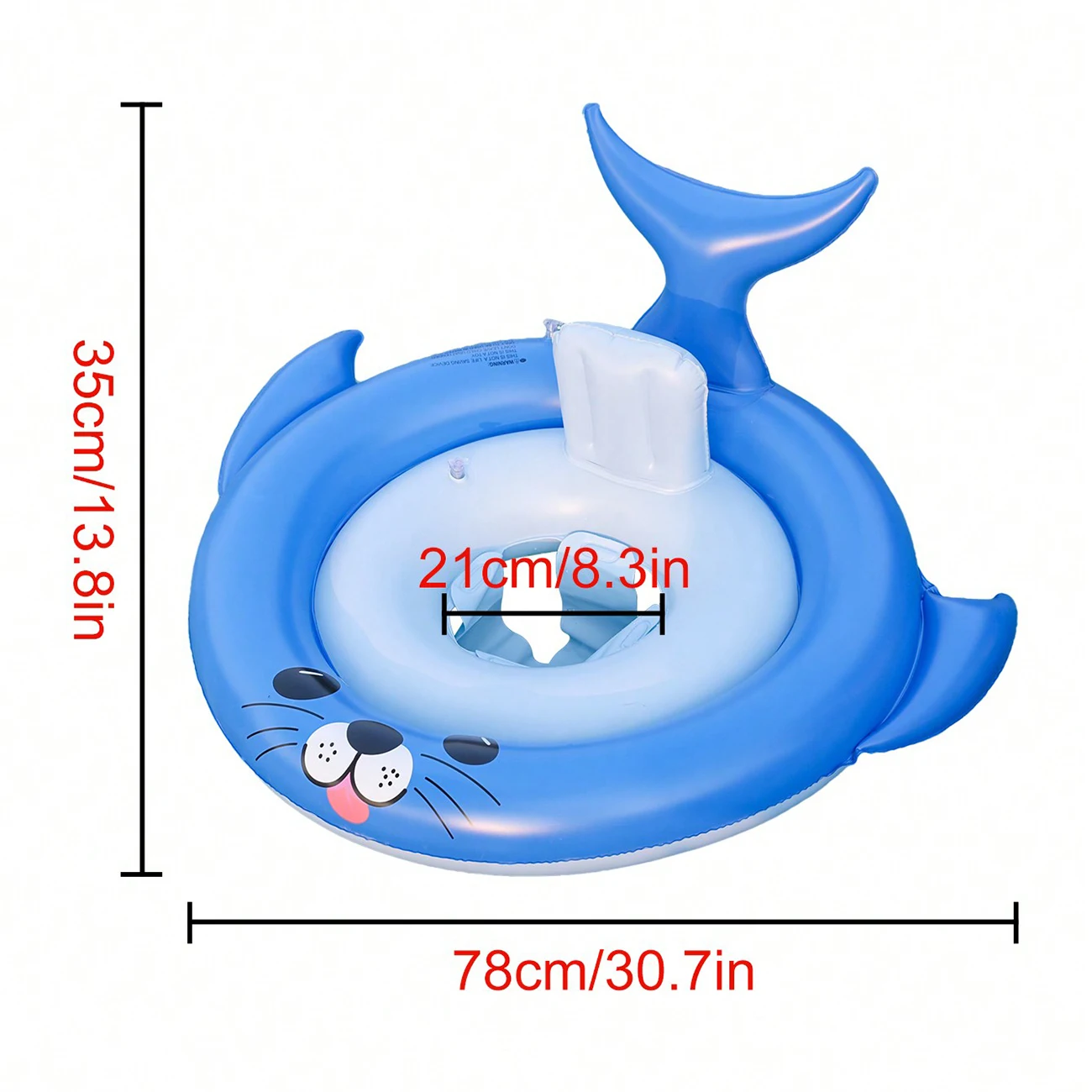 1PC Deep Blue Shark Swim Float Ocean Theme Beach Pool Recreation Float Water Safety Gea Beach Toys per la festa in piscina