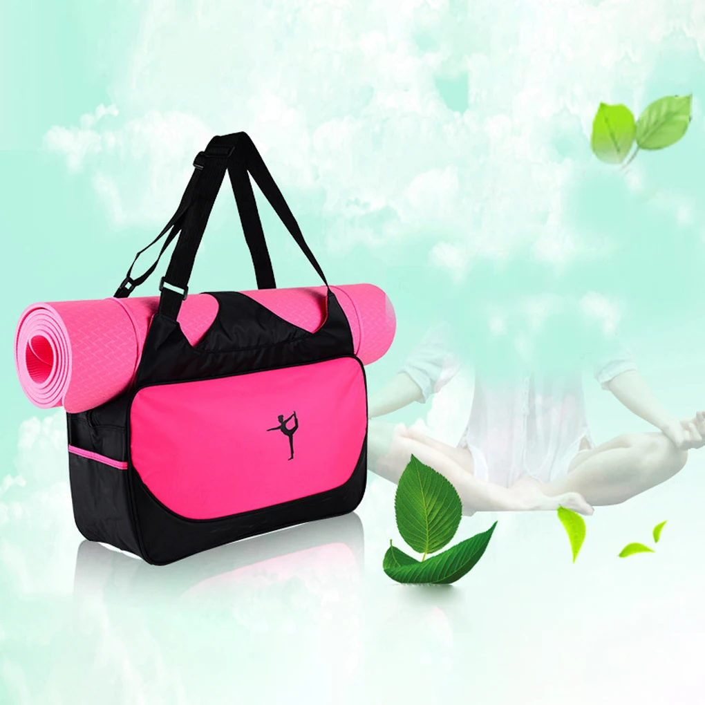 حقائب اليوغا الرياضية العصرية المصنوعة من القماش، تطبيق واسع لجميع حقيبة سجادة اليوغا ذات المظهر العصري باللون البرتقالي #4