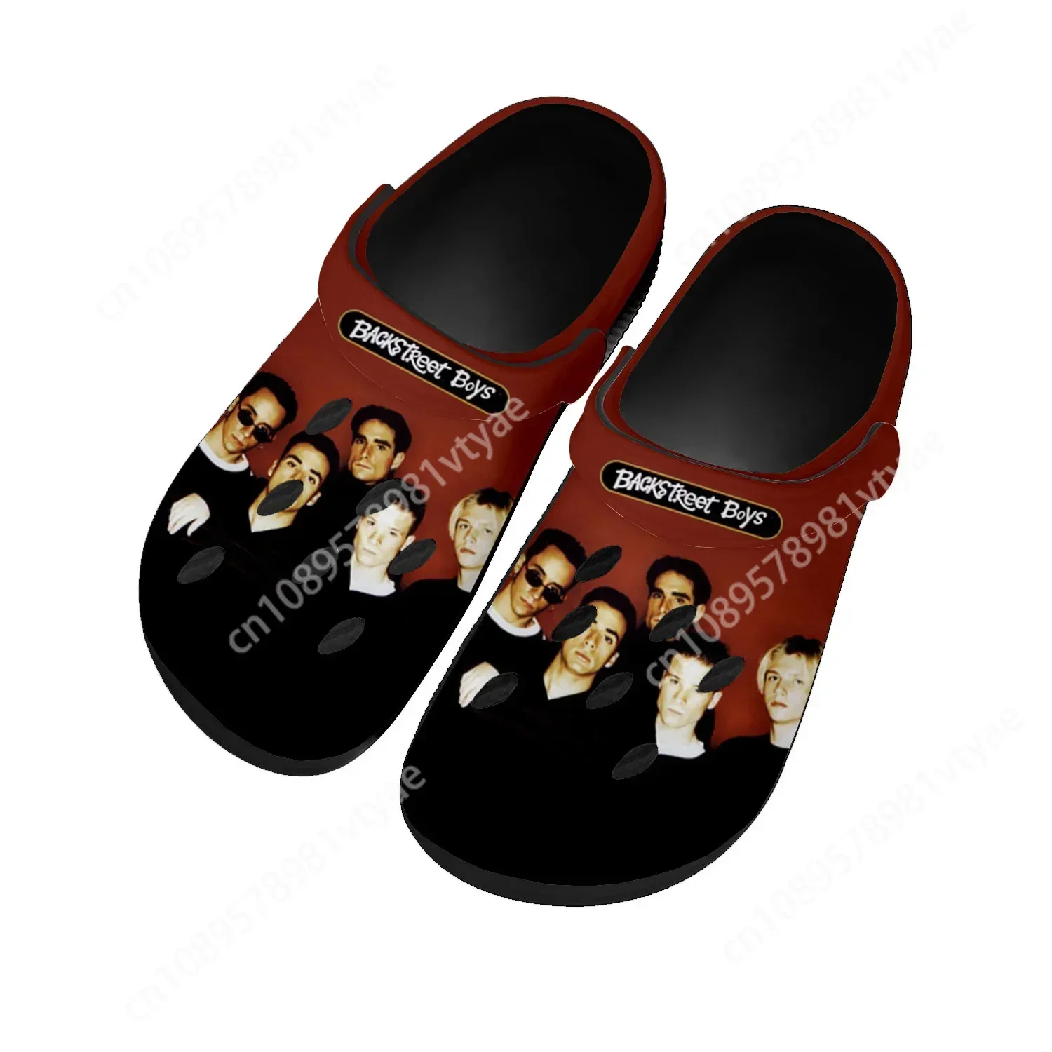 Backstreet Boys Pop Band Bsb Home Clogs Custom Water Shoes Mens Womens Teenager Shoes Clog Breathable Beach Hole Slippers Black